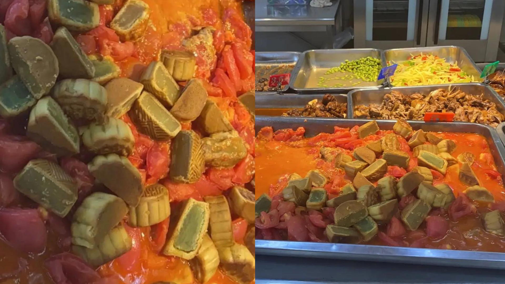 高校食堂做“黑暗料理”西红柿炒月饼，当天就被抢光，菜名更霸气