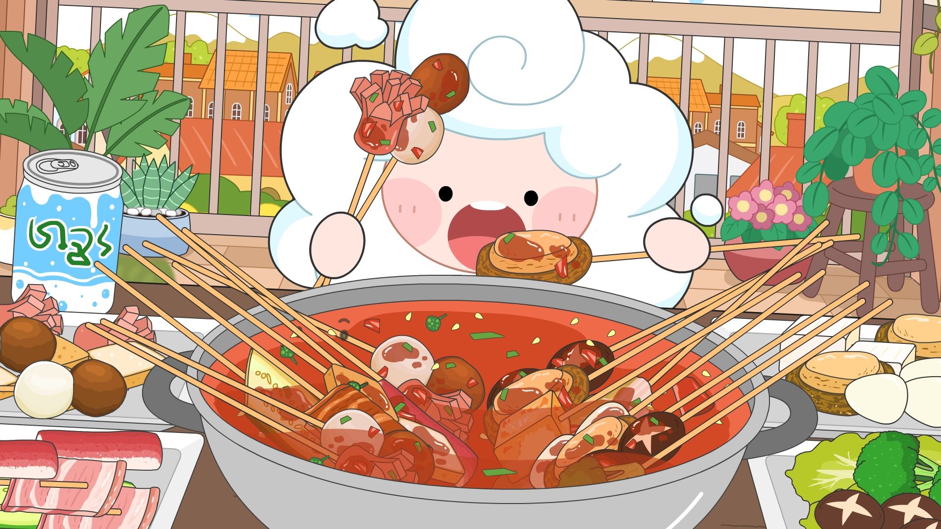 【蛋仔美食派对】一大锅串串香吃起来真带劲