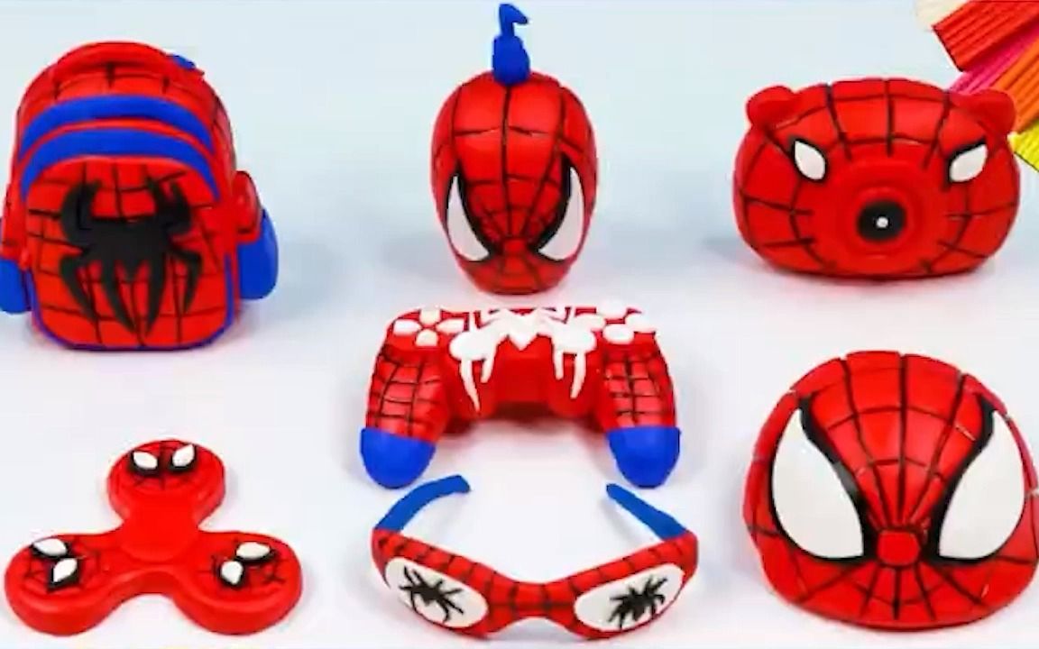 粘土创作个性儿童书包套装,彩泥手工过程