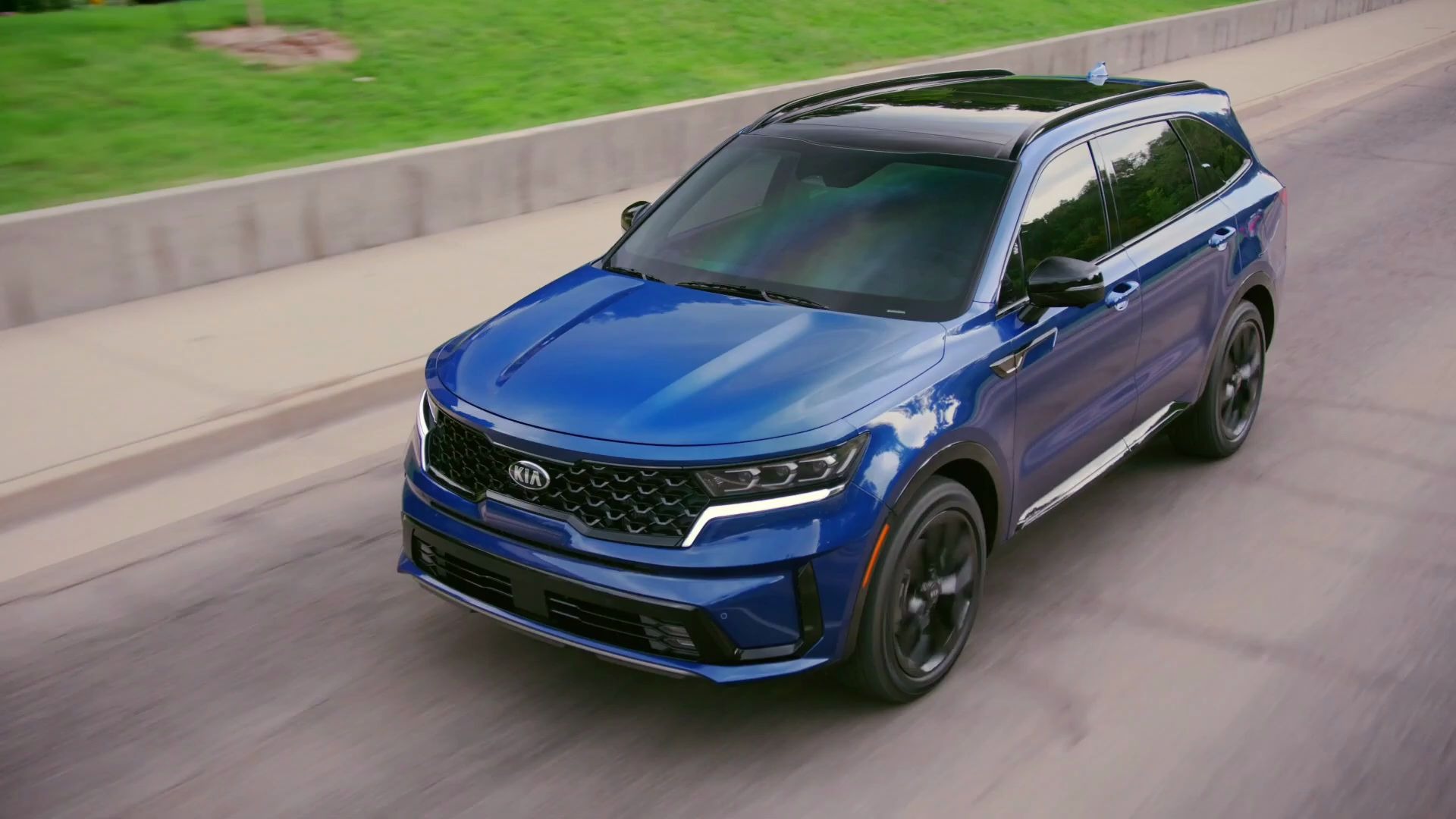 2021款起亚kia索兰托整体风格硬朗比途昂还大气