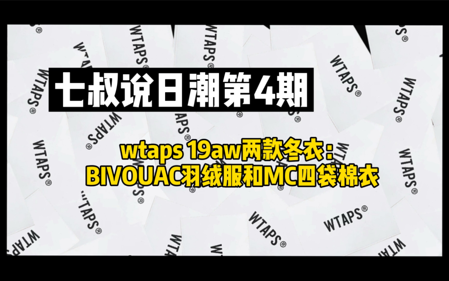 [图]七叔说日潮第4期，wtaps 19aw bivouac羽绒服和mc四袋棉衣