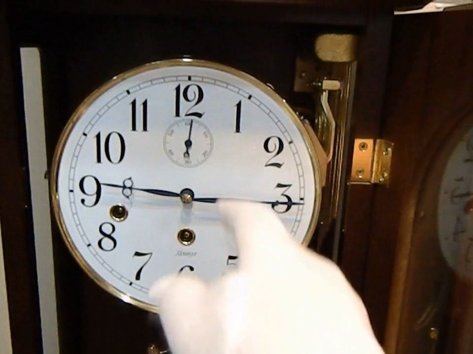 北京修理德国挂钟 报时乱的德国肯宁家kieninger挂钟维修好了