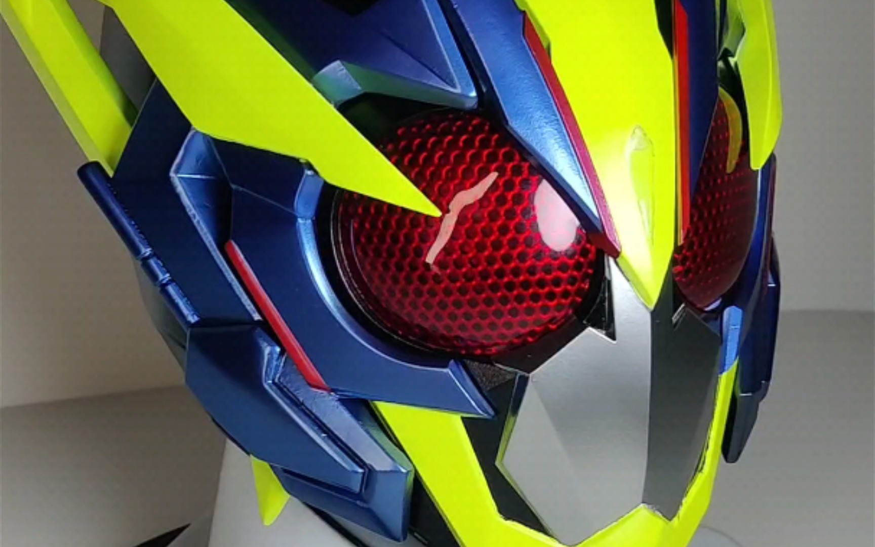 假面骑士01闪耀突击蝗虫皮套头盔展示_哔哩哔哩_bilibili