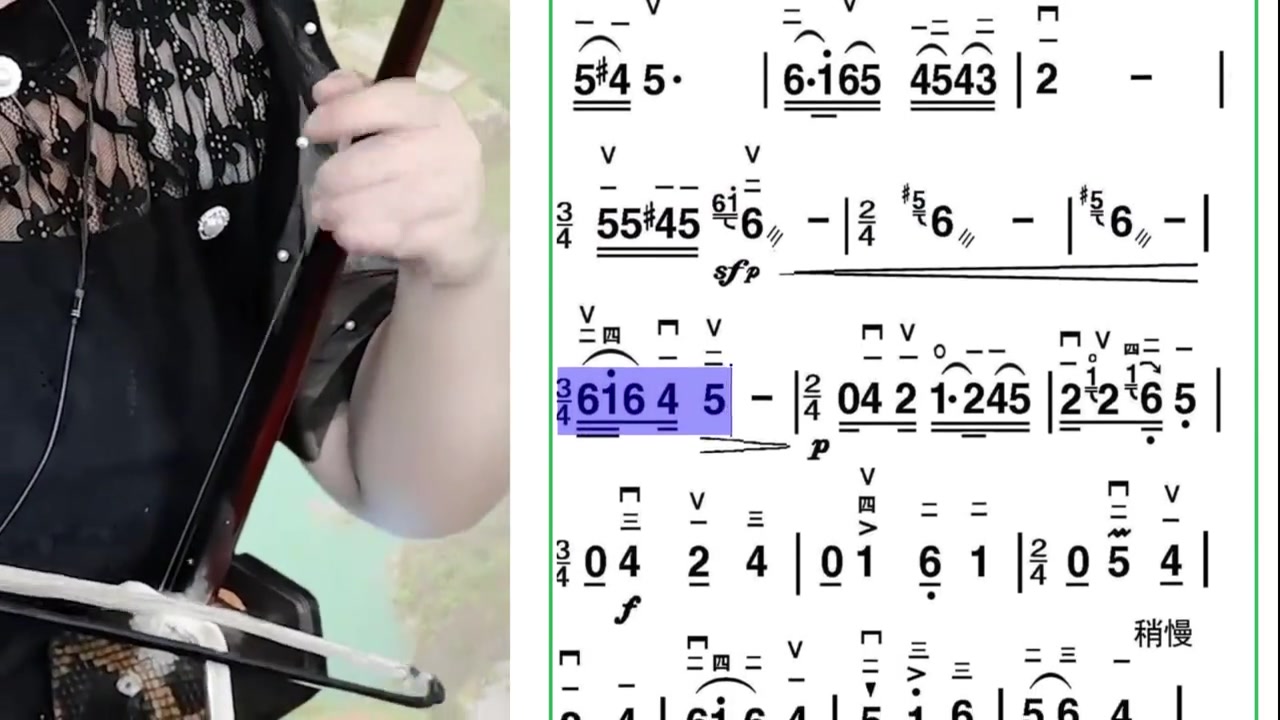 [图]阿蕾二胡演奏洪湖主题随想曲简谱教唱乐理知识视唱