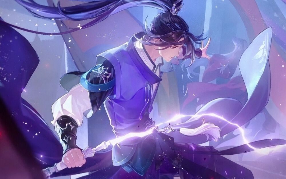 紫电惊雷莲花仙-江澄皮肤战陈宫