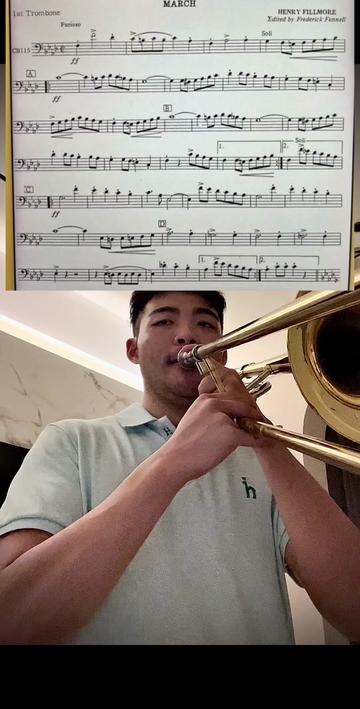 rolling thunder长号国外军乐团曲目 还得练啊 噼里啪啦的