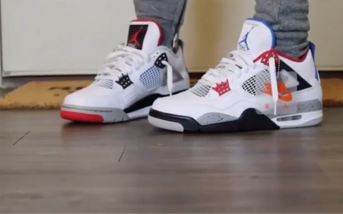 某田aj4红蓝鸳鸯上脚好看极了