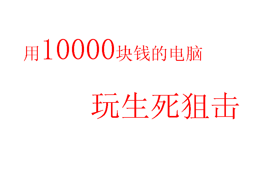 [星泽]用10000块钱的电脑玩生死狙击?!哔哩哔哩bilibili