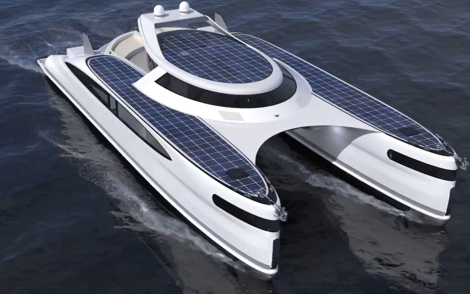 设计师打造的太阳能两栖双体船,科技感十足,价格是跑车的好几倍