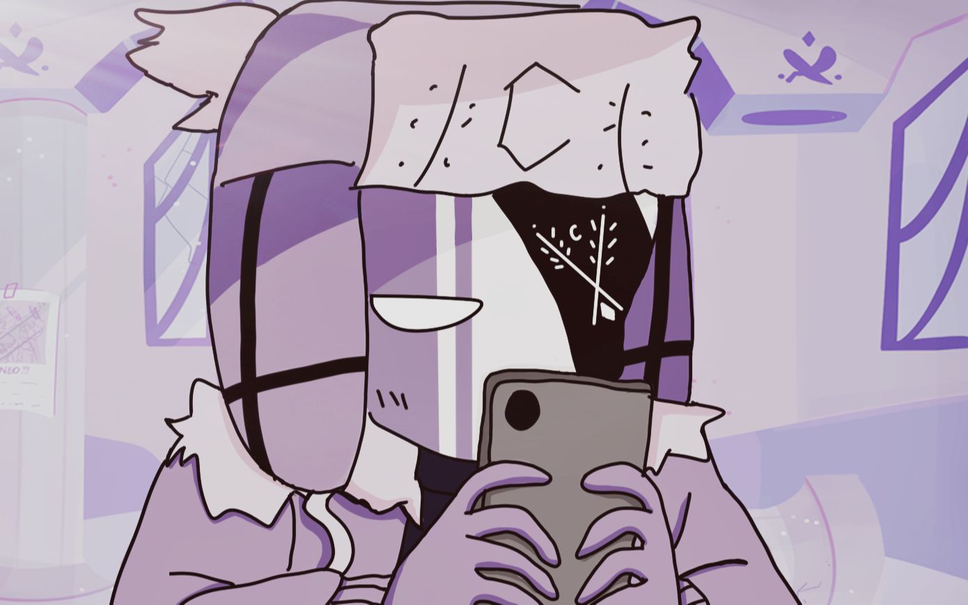 【fnf】只是一只ruv在玩手机板绘 绘画过程