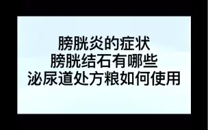 Download Video: 膀胱结石导致膀胱炎 处方粮怎么用