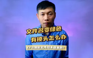 Download Video: 文件名绿色字、文件有黄色锁头、EFS文件加密 #文件名变绿色 #文件有黄色锁头标志 #EFS加密