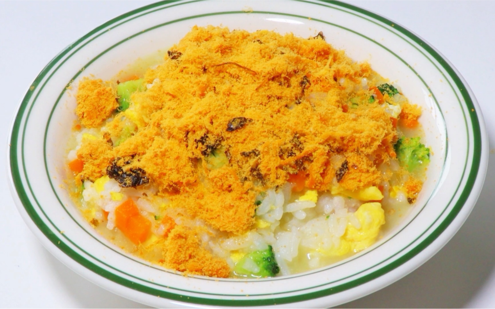 时蔬肉松粥|不要再给孩子喝白粥了