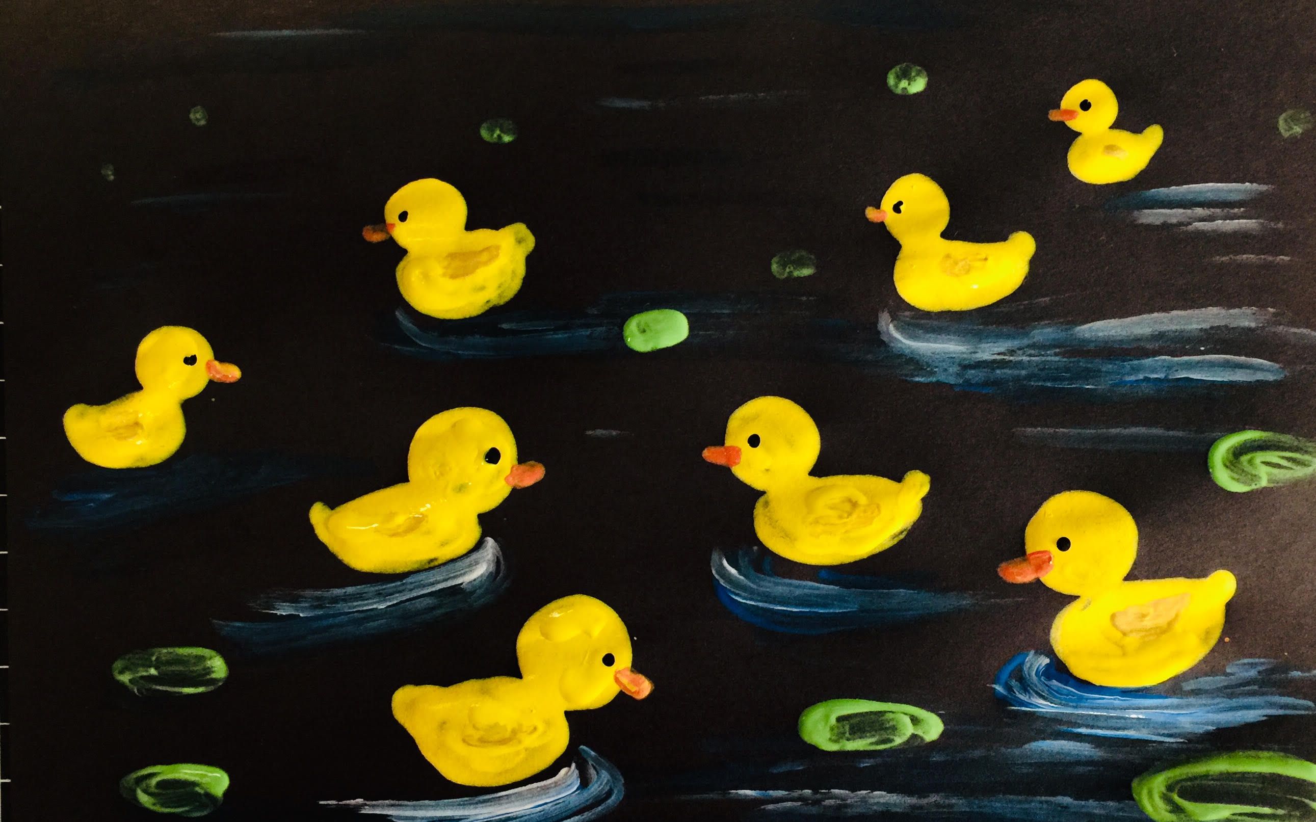 趣味美术,孩子的美术课《小黄鸭》