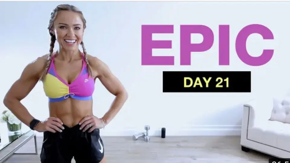 Day 33 of EPIC  Dumbbell LEGS + BICEP Workout - Caroline Girvan