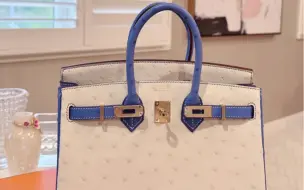 Download Video: 全网唯一爱马仕VIP定制So开箱，hermes birkin25/鸵鸟拼色/    special order