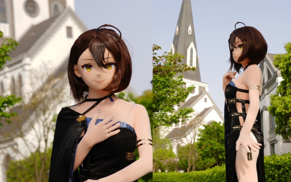 巴尔的摩穿礼服在天主教堂散步碧蓝航线kigurumi爆地魔娃娃 再见了