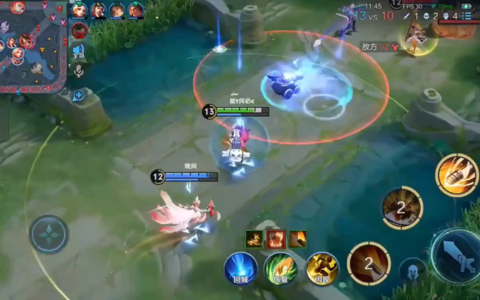 王者荣耀孙尚香野区团战3杀