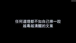 任何道理都不如自己摔一跤越毒越清醒的文案哔哩哔哩bilibili