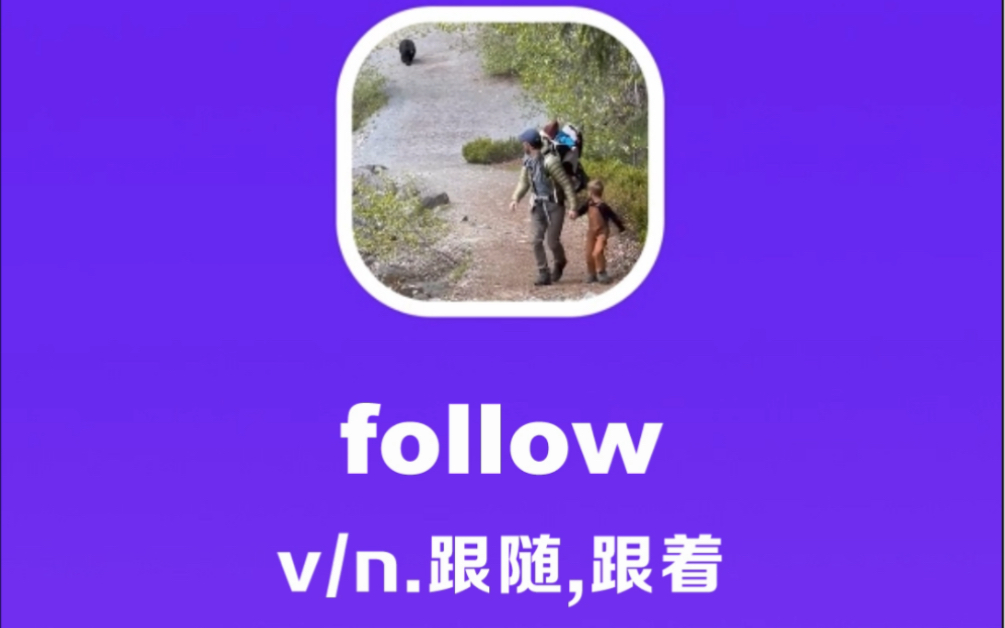 follow:跟随,跟着哔哩哔哩bilibili