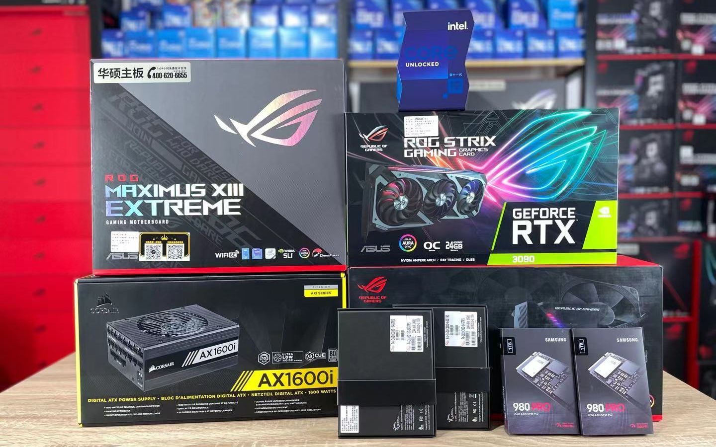 华硕rog m13e旗舰主板开箱!