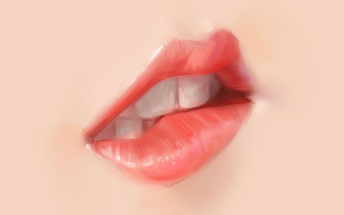 【板绘厚涂】粉嘟嘟的嘴巴