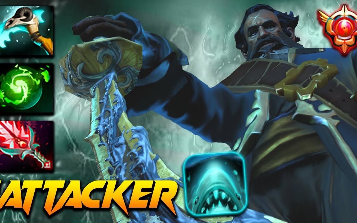 32 dota2】attacker昆卡教学!世界第一船长!