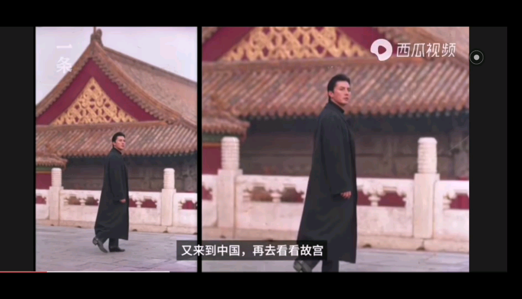 绝美君子尊龙演完末代皇帝多年后重游故宫的影像