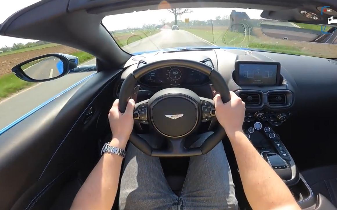 第一视角开豪车:阿斯顿·马丁vantage roadster (autotopnl) _哔哩