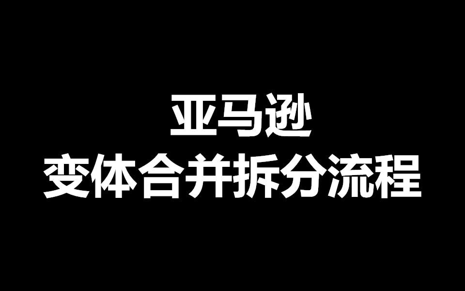 27.亚马逊合并拆分变体哔哩哔哩bilibili