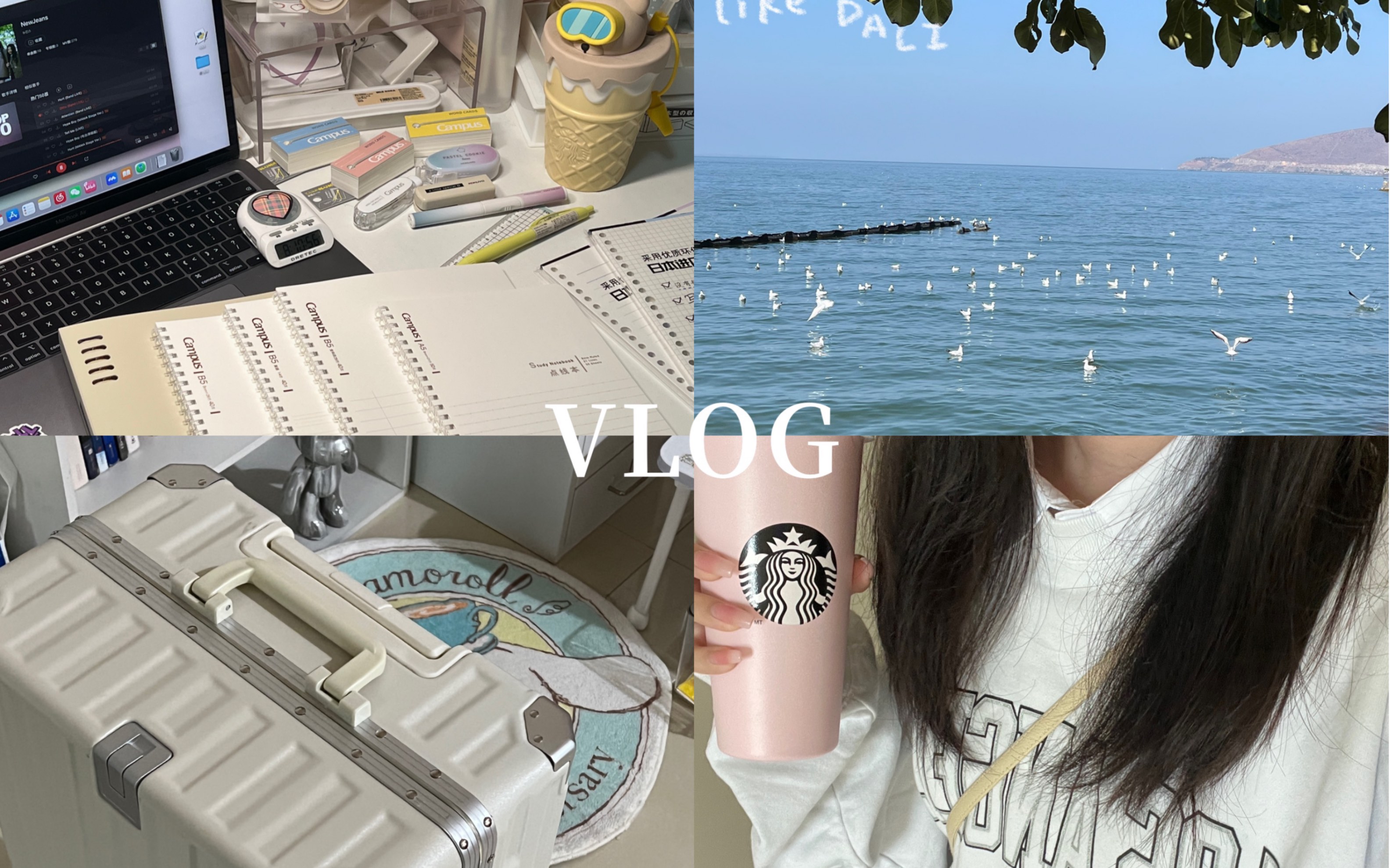 [图]️₊⋆ ♡︎ VLOG | 休闲假期日记 studywithme&收拾行李/和朋友见面/新美甲/吃吃喝喝/看电影