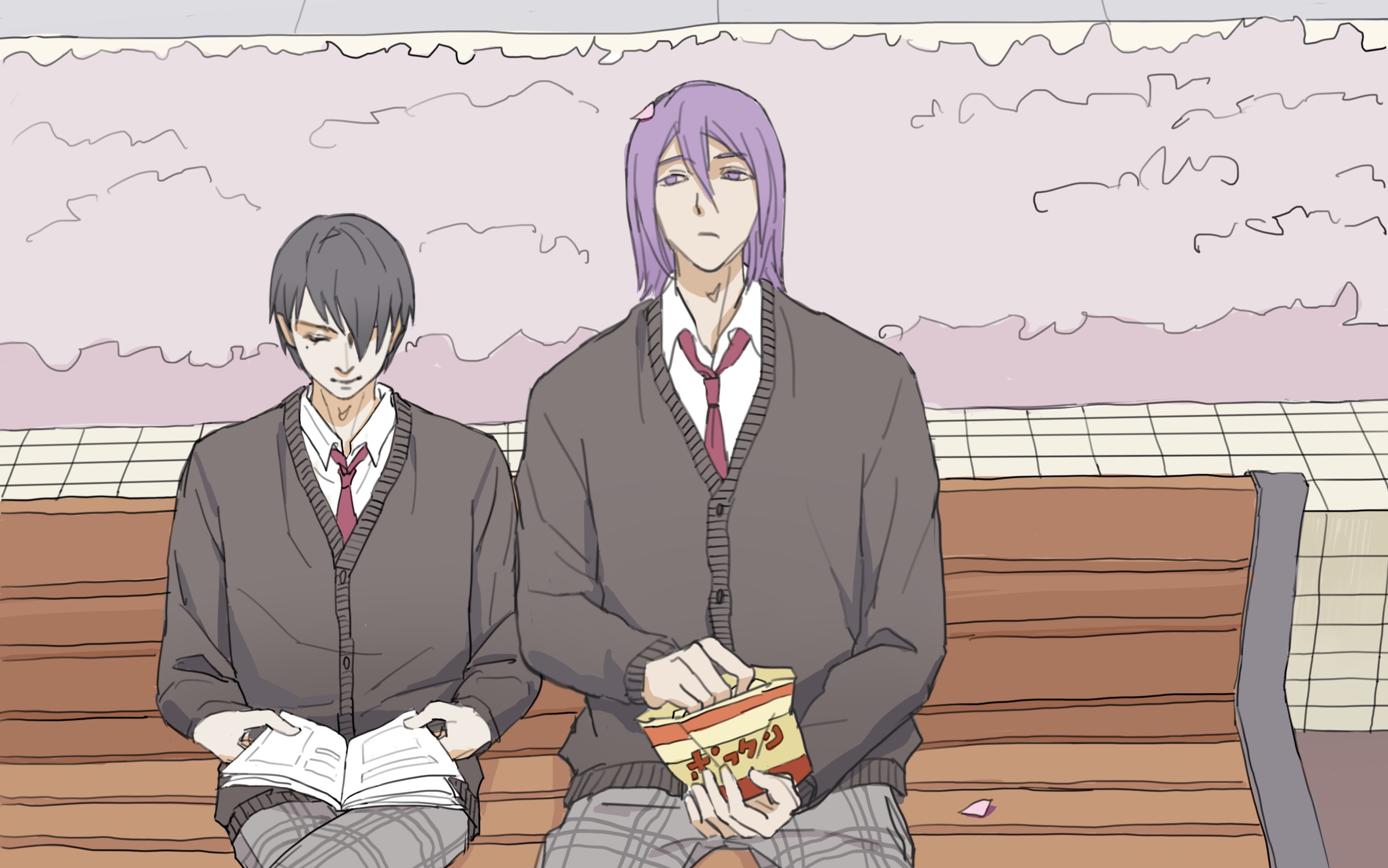 【procreate】【紫原敦x冰室辰也】2022年了 我又来画紫冰了