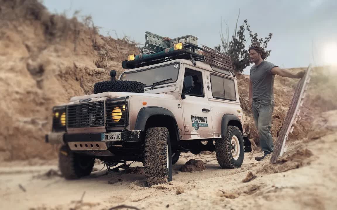 仿真的路虎d90遥控模型和场景,不告诉你会以为是真车!