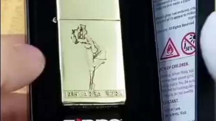 zippo风中女郎黄铜煤油打火机送口粮耗材哔哩哔哩bilibili