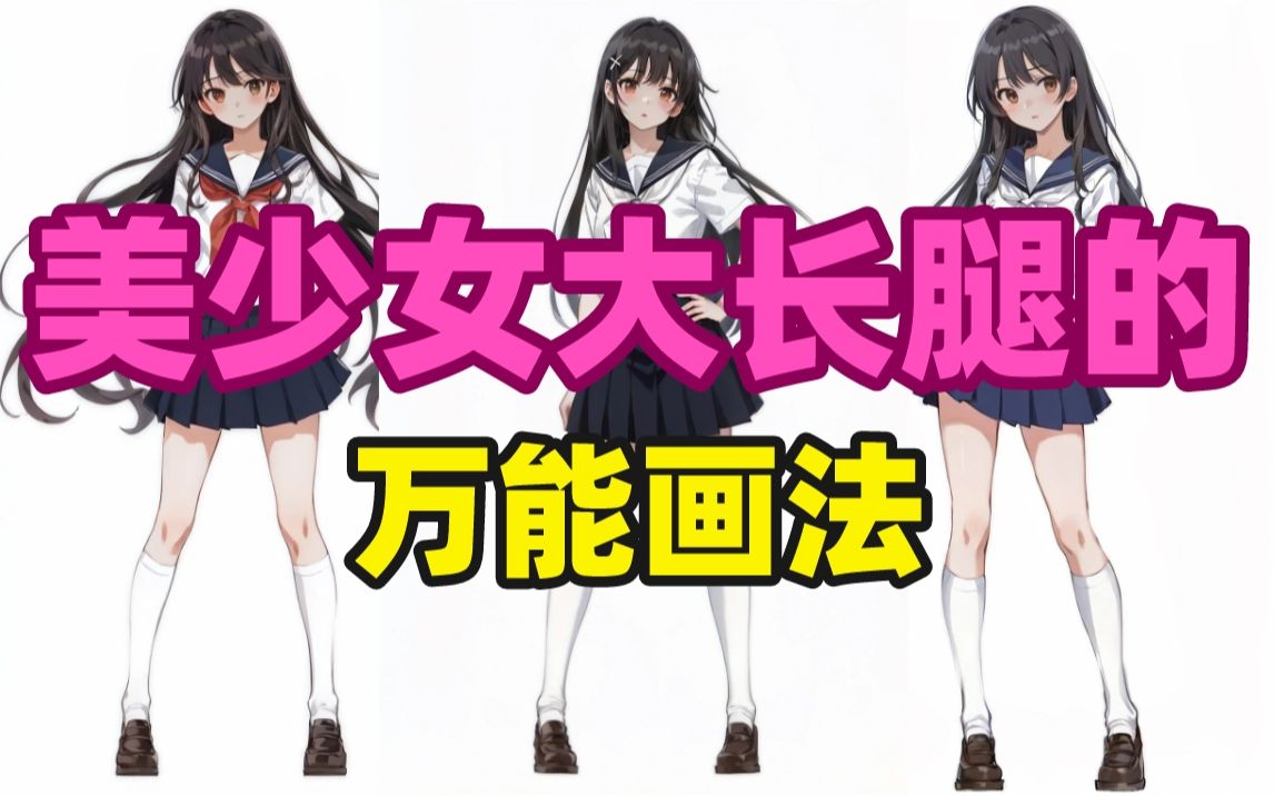 一招教你美少女的大长腿画法
