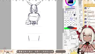 录播 画画上次抽的崽