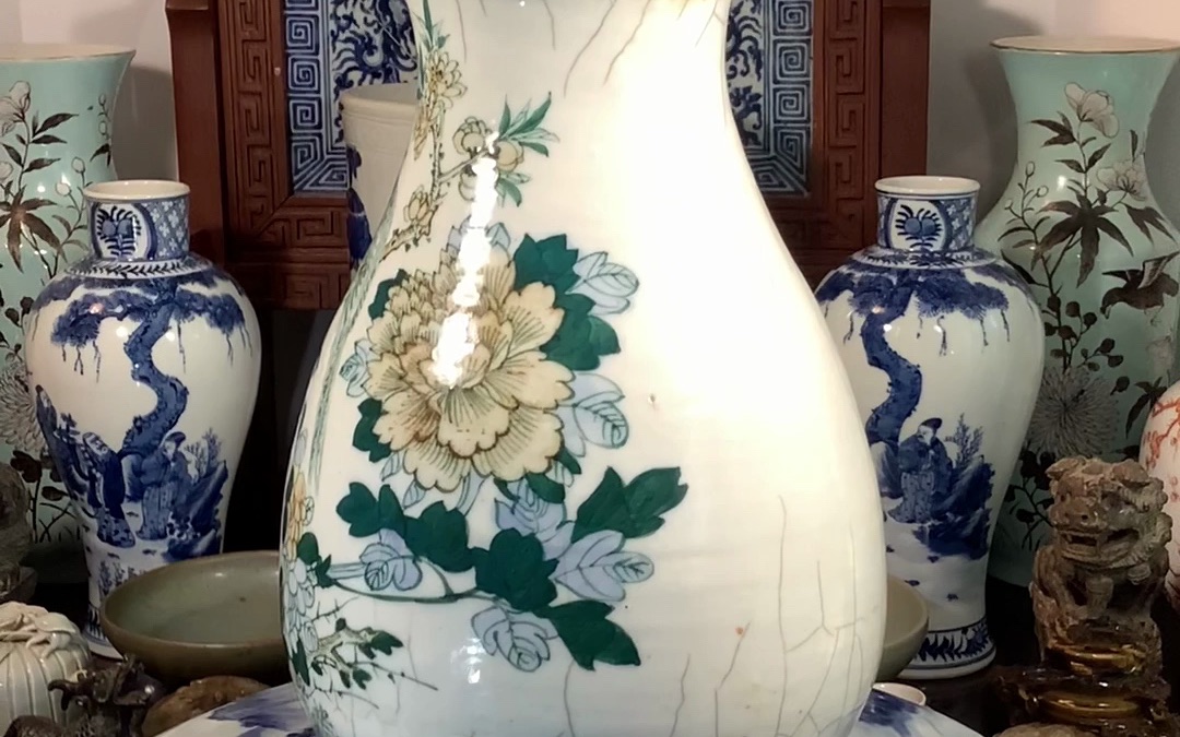 清末民国醴陵窑釉中素三彩(釉中彩)