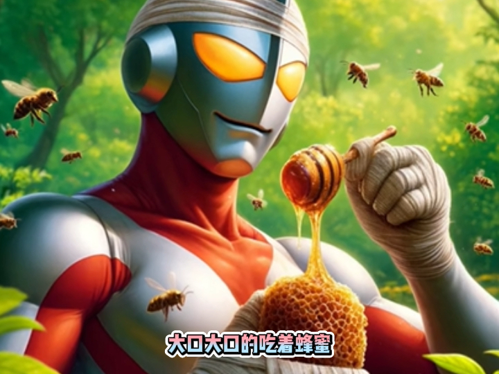 奥特曼被蜇成猪头