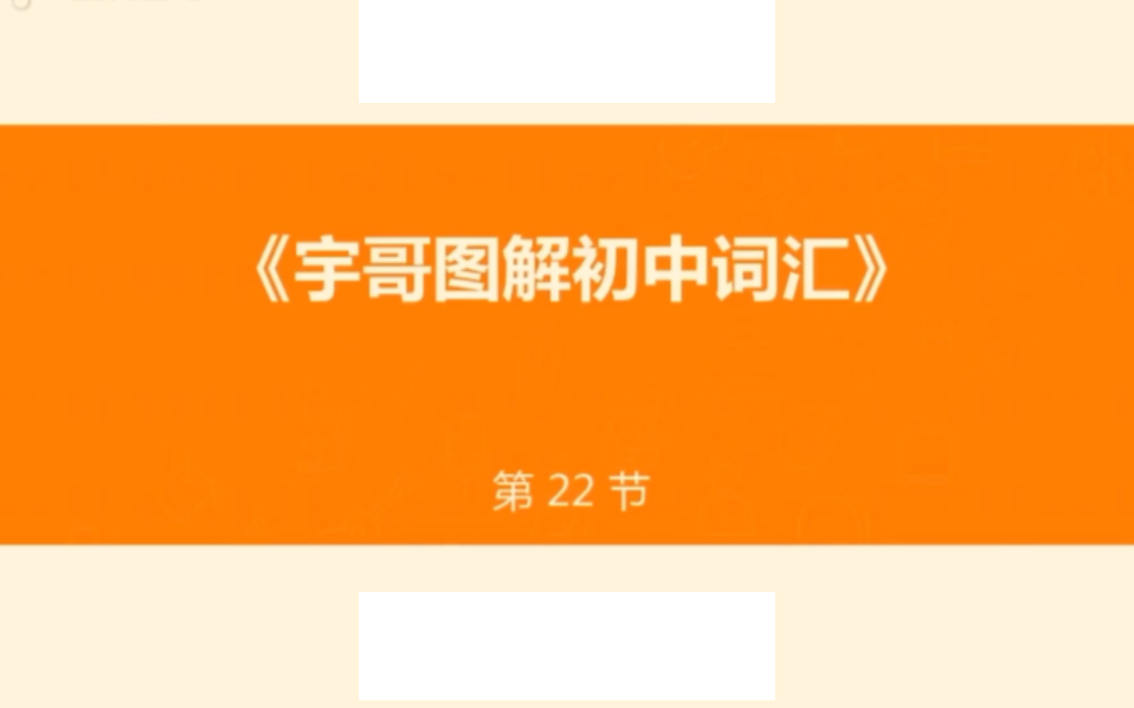 英语词汇—— 初中词汇 22232425/30哔哩哔哩bilibili