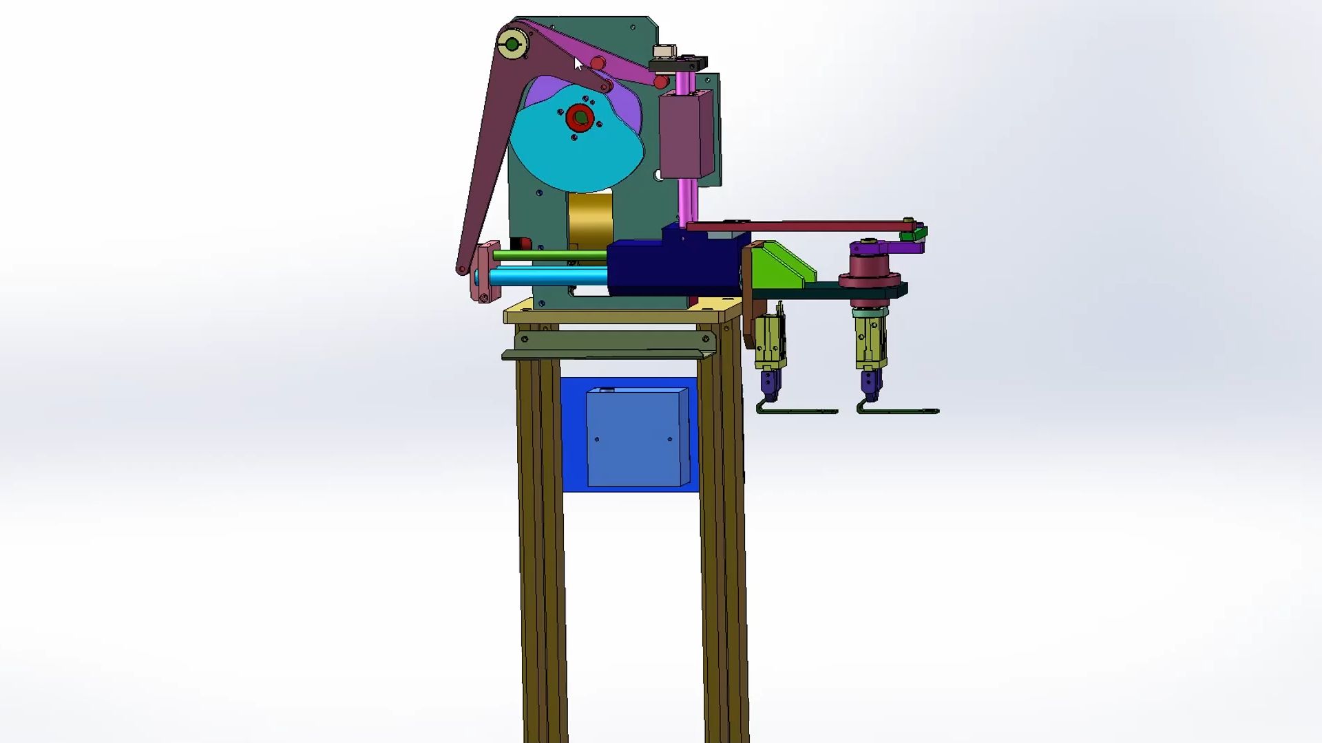 双凸轮连杆机构设计,高速全机械机构很完美