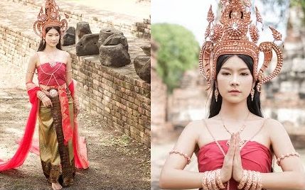 泰国美妆师傅有妖气在车里历史剧三面娜迦主题仿妆missrain