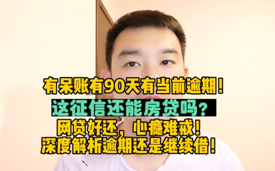 负债2万有呆账、有90天逾期、有当前逾期!这征信房贷能批吗?哔哩哔哩bilibili