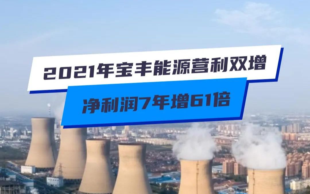 2021年宝丰能源营利双增 净利润7年增61倍哔哩哔哩bilibili