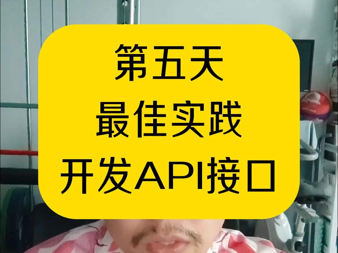 AI 学习法  Python 7 天速成第五天:最佳实践开发 API 接口哔哩哔哩bilibili