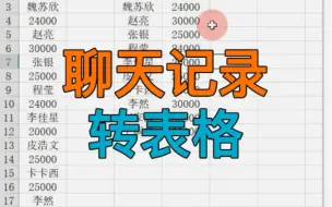 Descargar video: 消息或者聊天记录怎么秒转成表格呢？