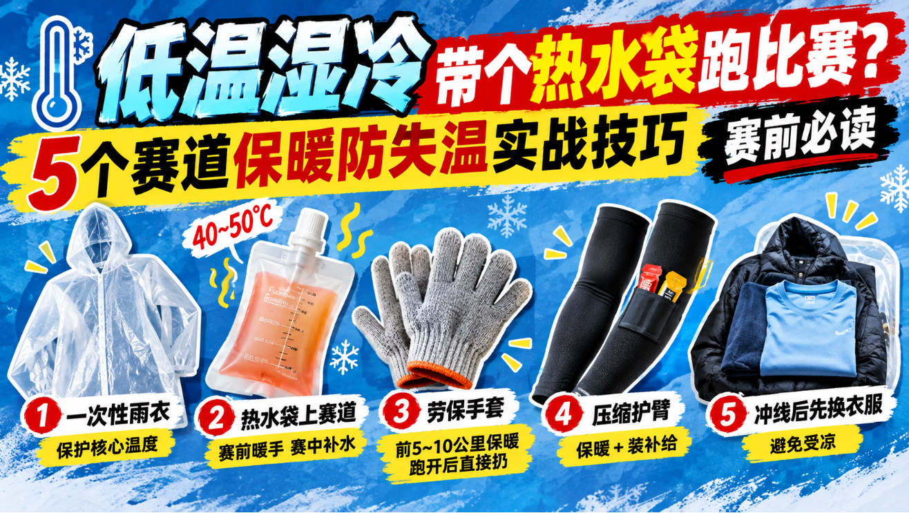 降温，降雨！带个热水袋跑马拉松？5 个赛道保暖技巧