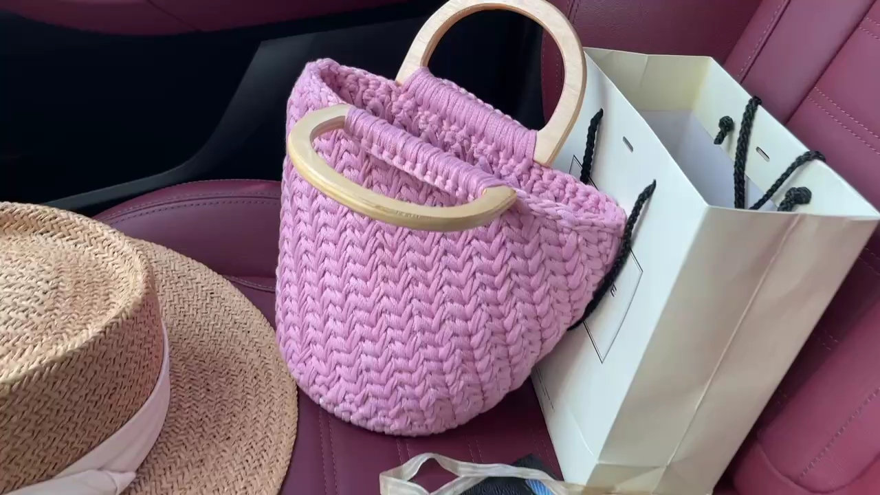 手工钩织麦穗包