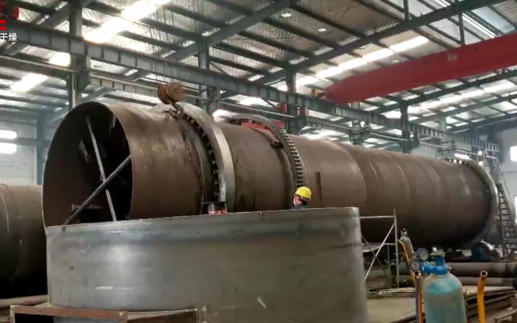 滚筒式粉煤灰烘干机设备厂家制造车间