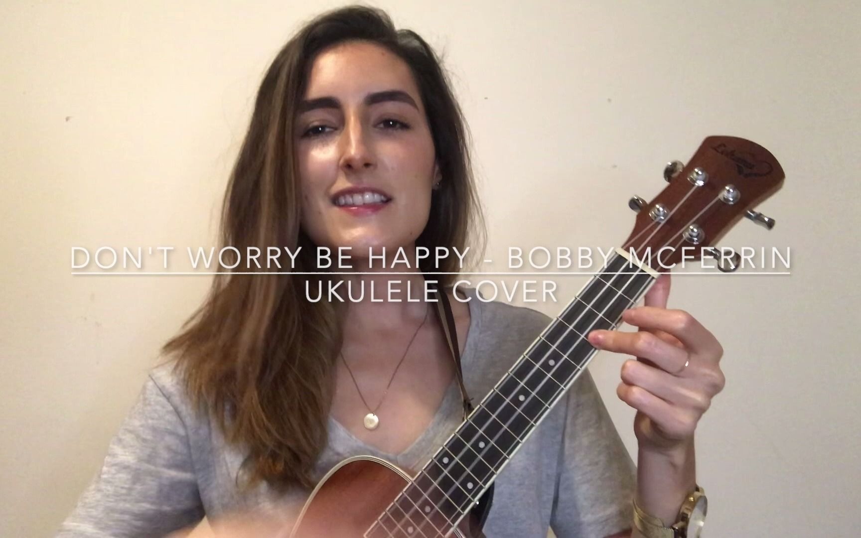 [图]【海琳娜·尤克里里弹唱】Dont Worry Be Happy Bobby McFerrin ukulele cover