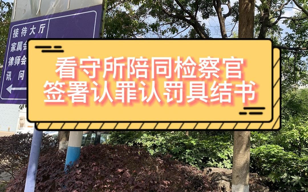 看守所陪同检察官签署认罪认罚具结书哔哩哔哩bilibili